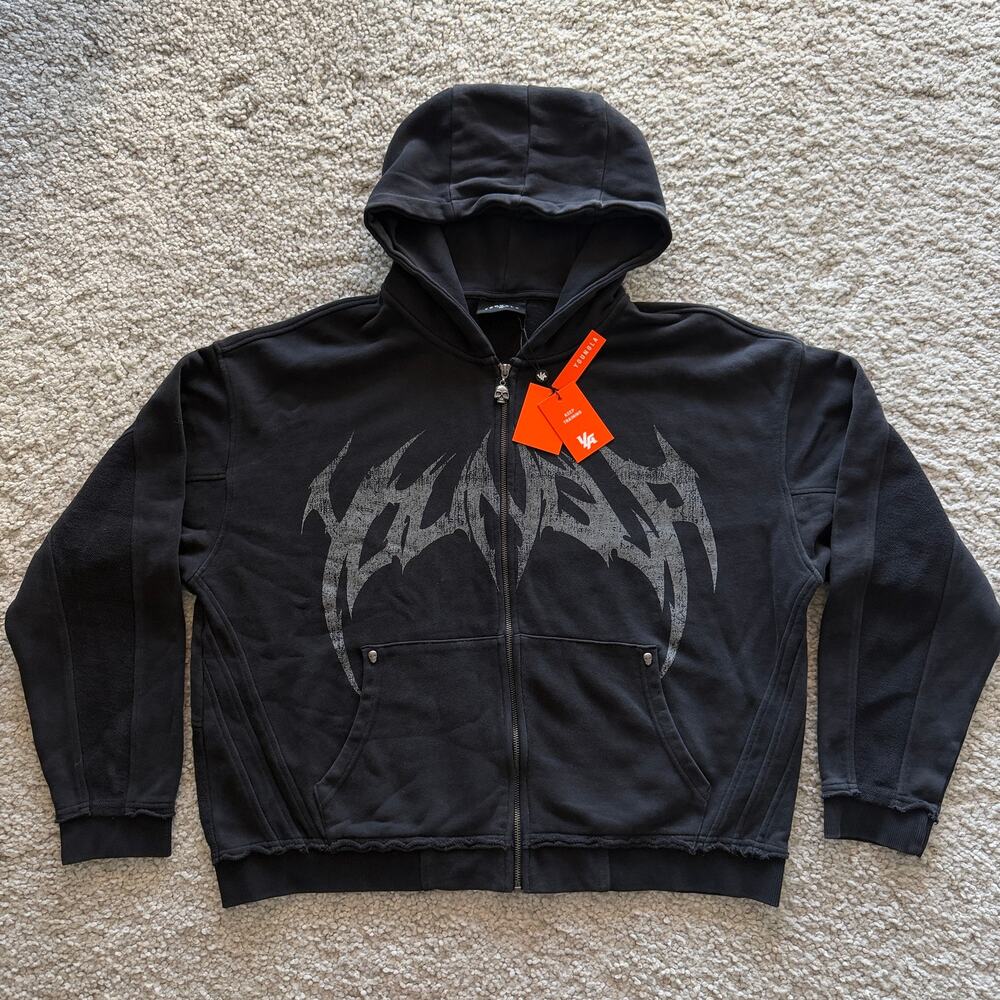 Men's YoungLA 5136 TheVillainHoodies NWT XL BlackWashed